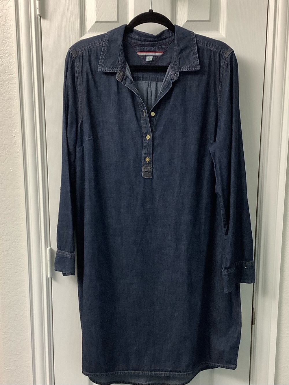 Tommy Hilfiger Blue Denim Shirt with Contrast Stitching